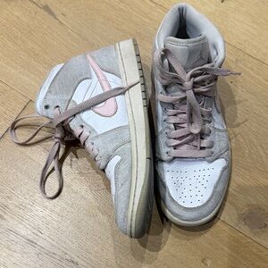 Women's High-Top JORDAN Sneakers in Pink and Gray